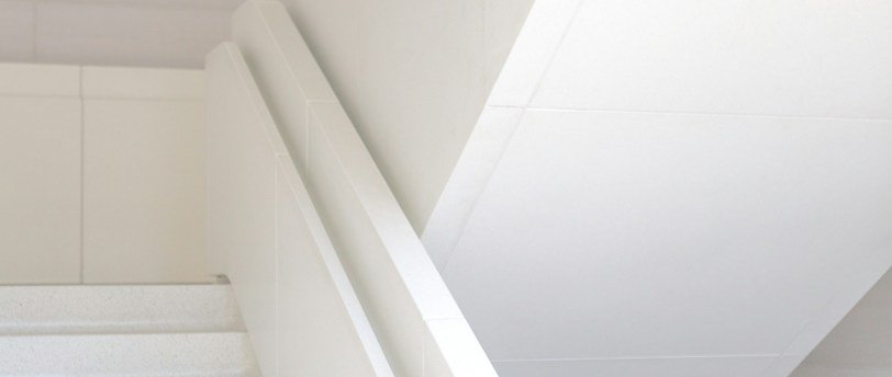 photo of white staircase